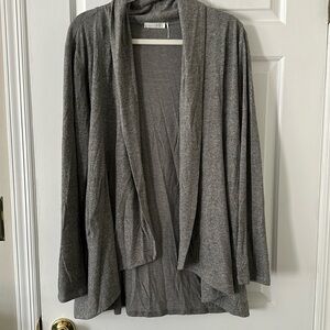Grey open cardigan